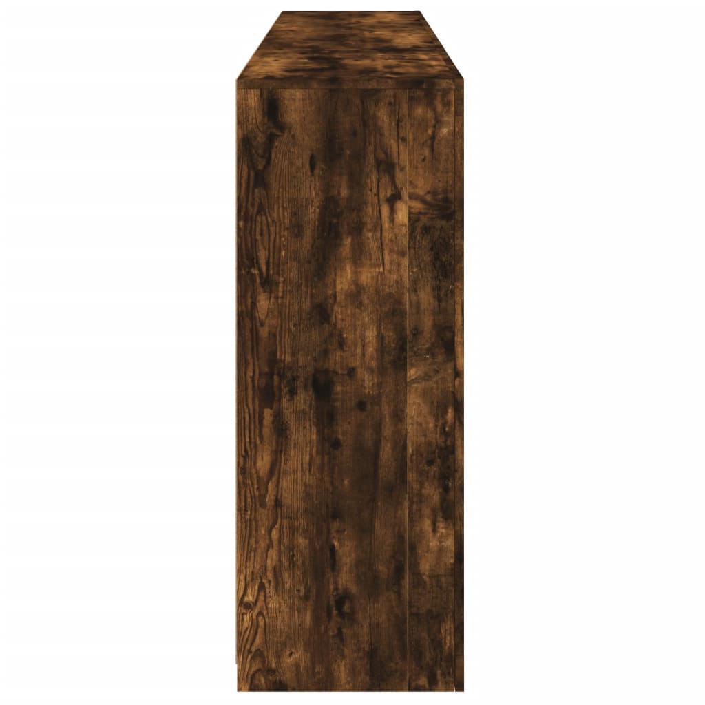 vidaXL Μπουφές με Φώτα LED Καπνιστή Δρυς 181,5 x 37 x 100 εκ.