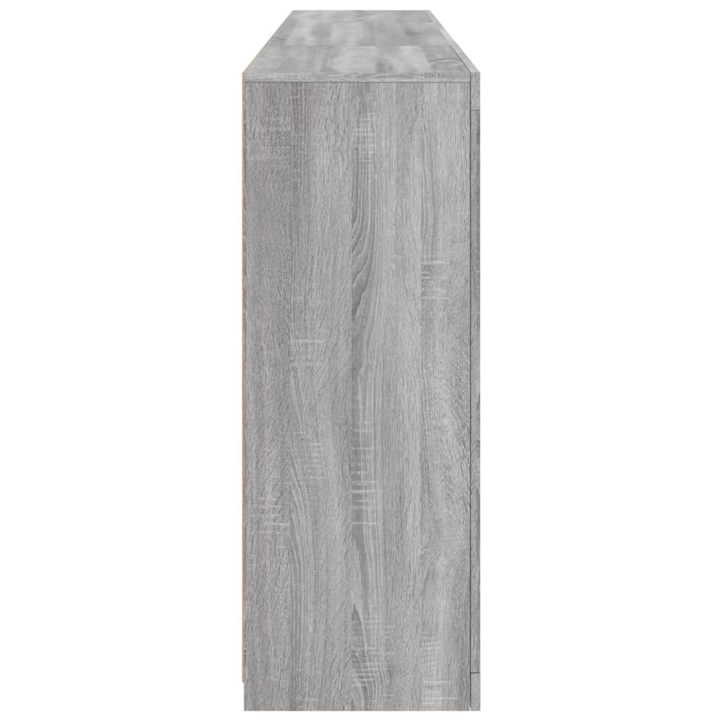 vidaXL Μπουφές με Φώτα LED Γκρι Sonoma 202 x 37 x 100 εκ.