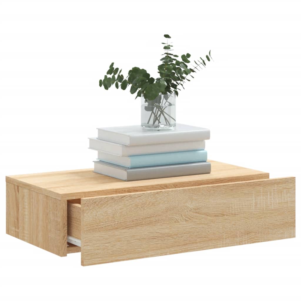 vidaXL Έπιπλο Τηλεόρασης με LED Sonoma Δρυς 60x35x15,5 εκ.