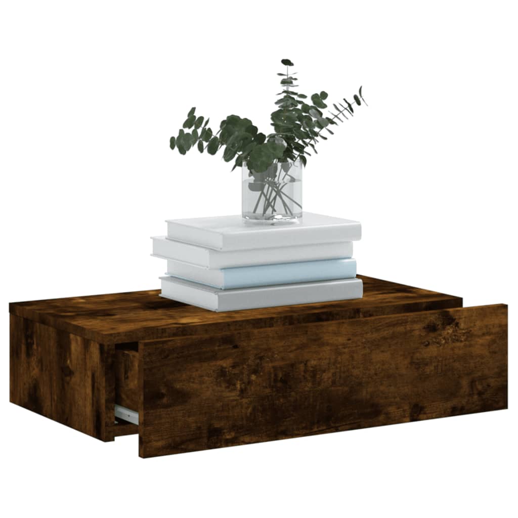 vidaXL Έπιπλο Τηλεόρασης με LED Καπνιστή Δρυς 60x35x15,5 εκ.