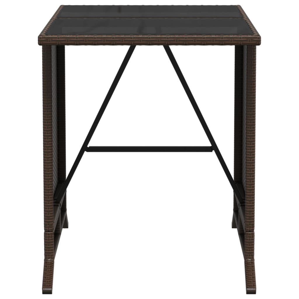 vidaXL Σετ Επίπλων Bistro 3 τεμ. Καφέ Συνθετικό Ρατάν με Μαξιλάρια