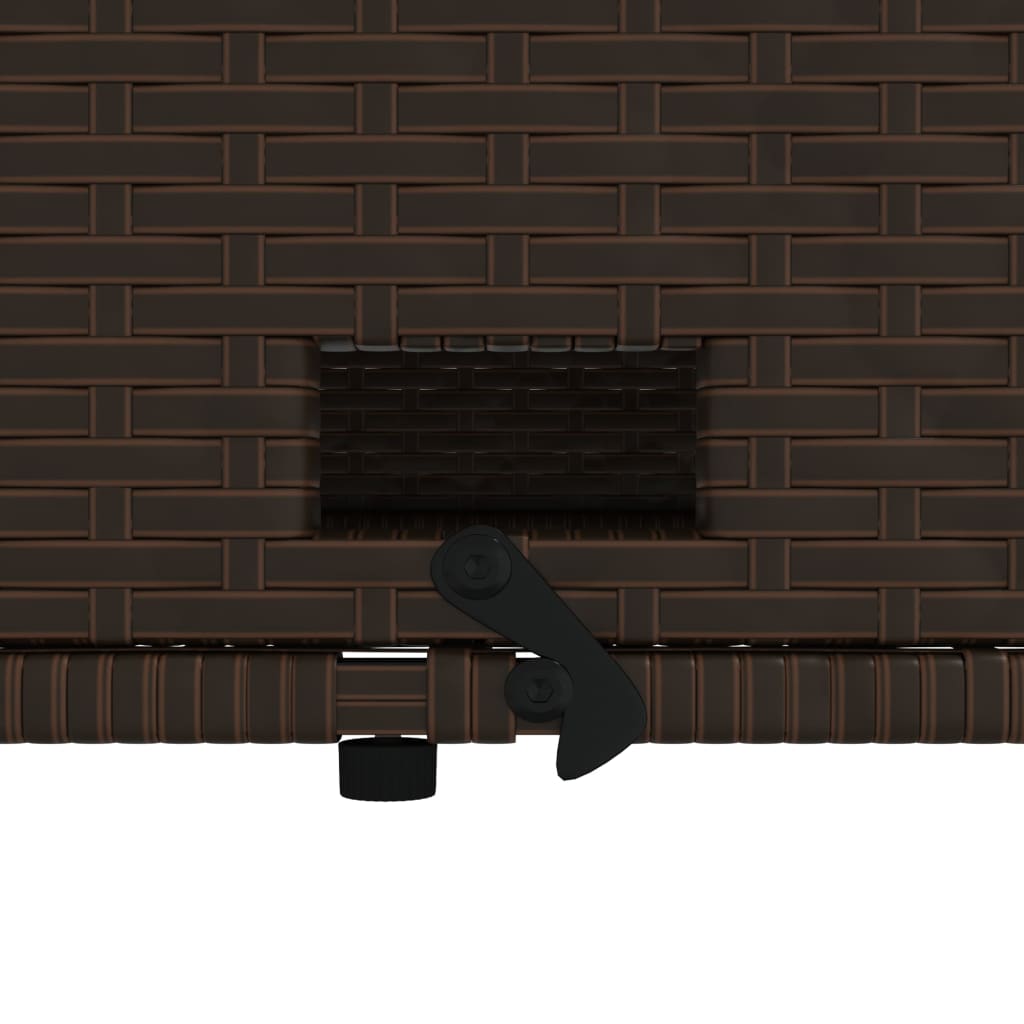 vidaXL Καναπές Κήπου Διθέσιος Καφέ από Συνθετικό Ρατάν με Μαξιλάρια