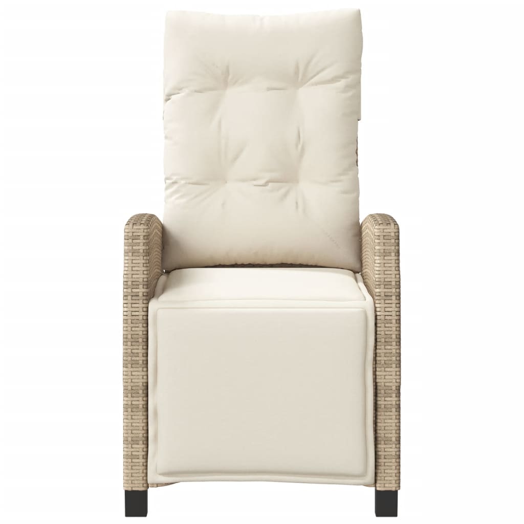 vidaXL Σετ Επίπλων Bistro 3 τεμ. Μπεζ Συνθετικό Ρατάν με Μαξιλάρια