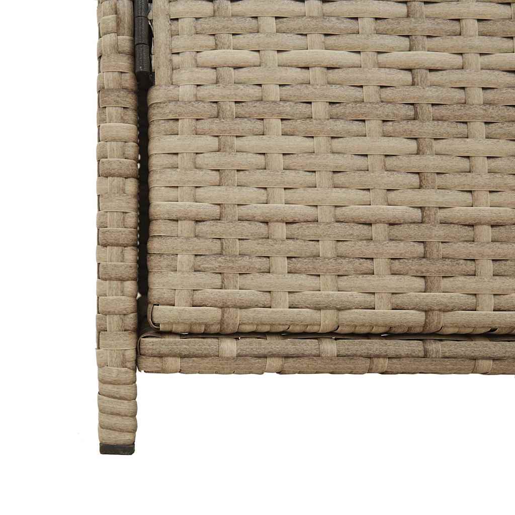 vidaXL Ντουλάπι Αποθήκευσης Κήπου Beige 83x45x76 εκ. Συνθετικό Ρατάν