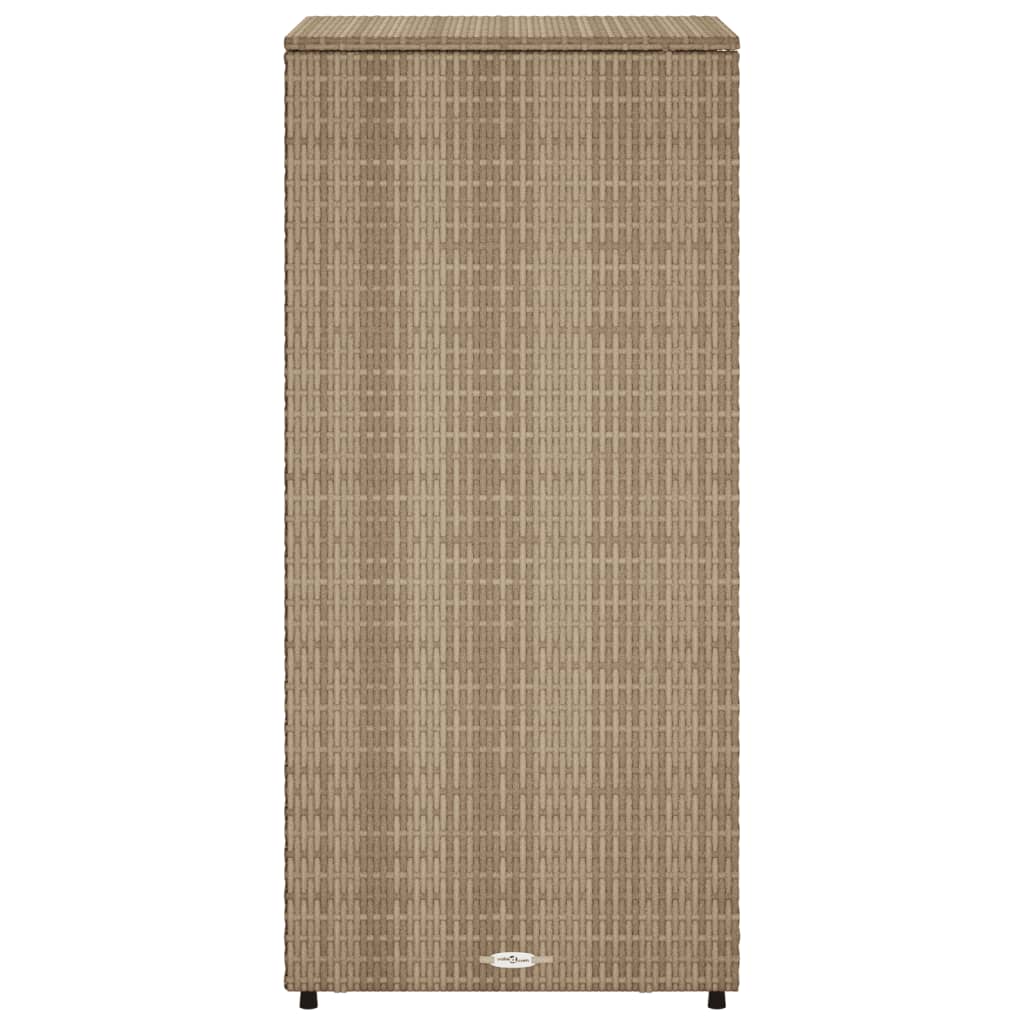 vidaXL Ντουλάπι Αποθήκευσης Κήπου Beige 50x55x115 εκ. Συνθετικό Ρατάν