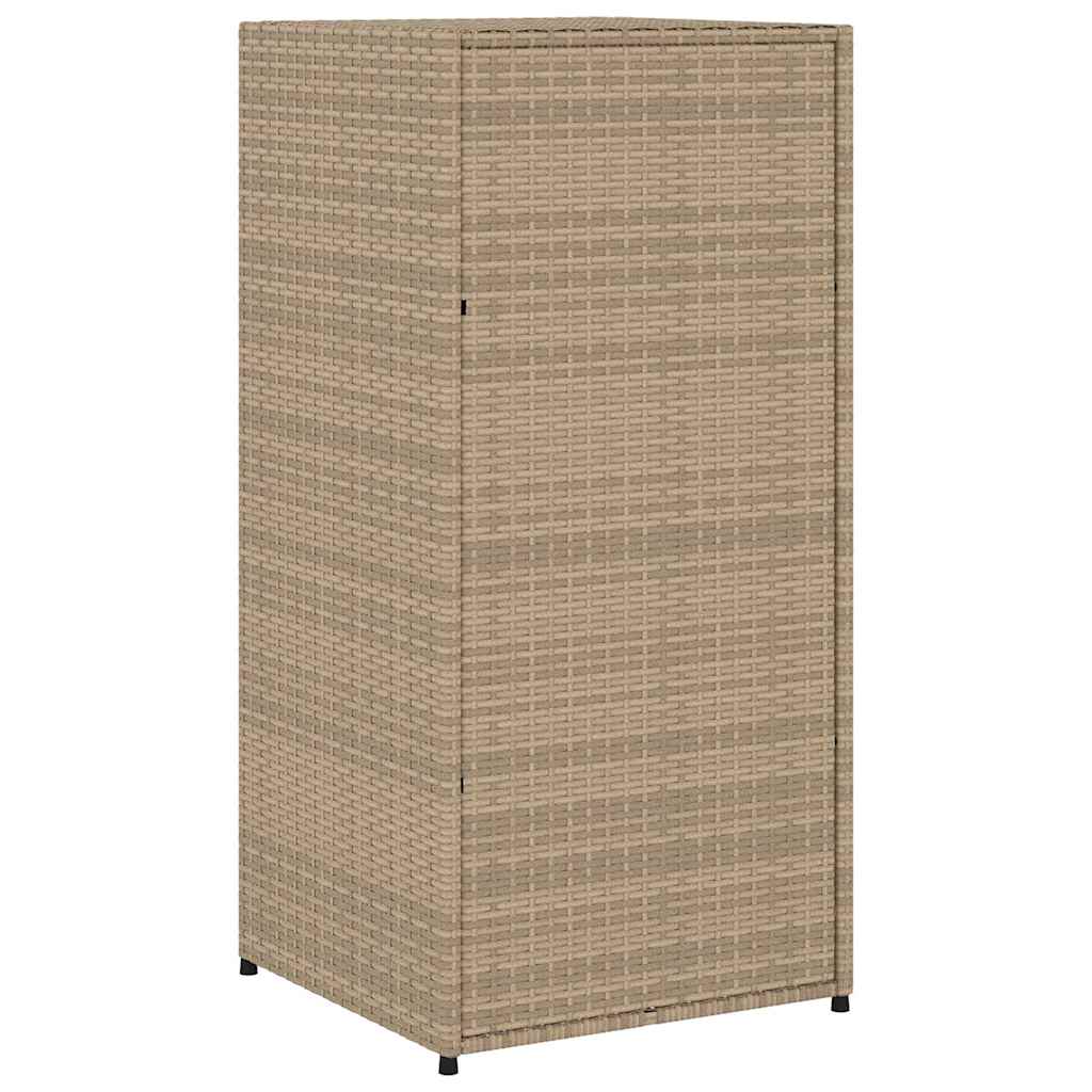 vidaXL Ντουλάπι Αποθήκευσης Κήπου Beige 55x55x111 εκ. Συνθετικό Ρατάν
