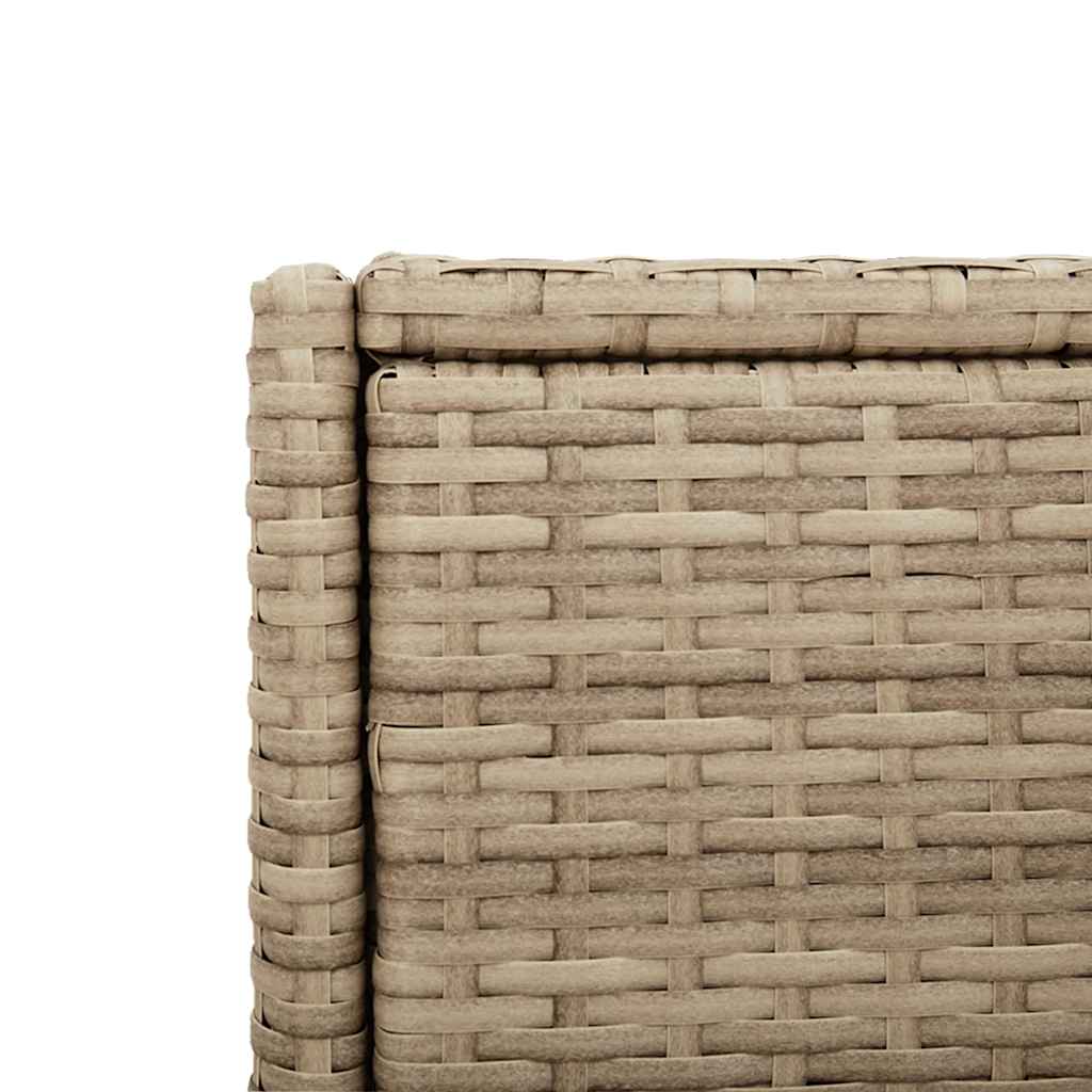 vidaXL Ντουλάπι Αποθήκευσης Κήπου Beige 55x55x111 εκ. Συνθετικό Ρατάν