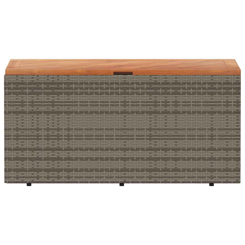 vidaXL Κουτί Αποθ. Κήπου Γκρι 110x50x54 εκ. Συνθ. Ρατάν/Μασίφ Ακακία