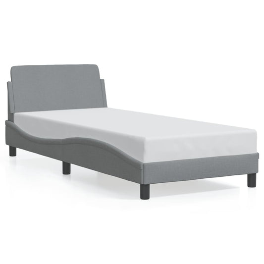 vidaXL Σκελετός Κρεβατιού Dover Αν. Γκρι 90x190 εκ. Υφασμάτινο