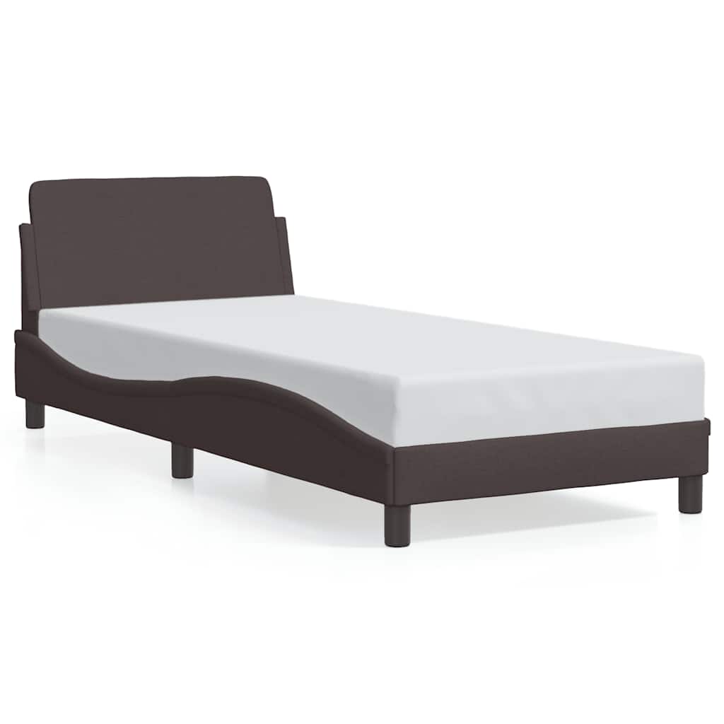 vidaXL Σκελετός Κρεβατιού Dover Σκ. Καφέ 90x190 εκ. Υφασμάτινο
