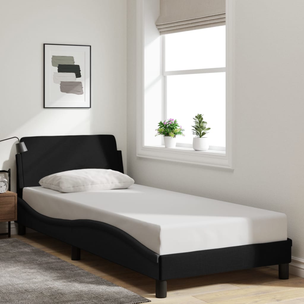 vidaXL Σκελετός Κρεβατιού με Κεφαλάρι Dover 90x200εκ.Υφασμάτινο