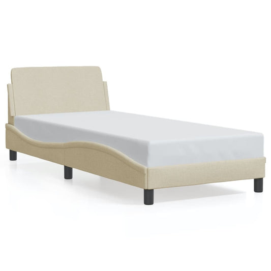 vidaXL Σκελετός Κρεβατιού με Κεφαλάρι Dover 90x200εκ.Υφασμάτινο