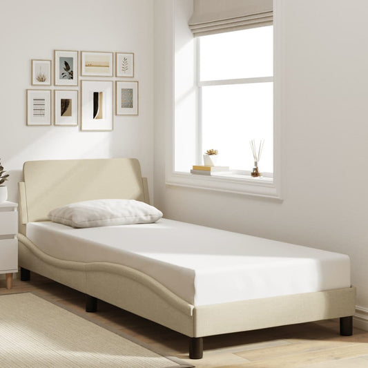 vidaXL Σκελετός Κρεβατιού με Κεφαλάρι Dover 90x200εκ.Υφασμάτινο