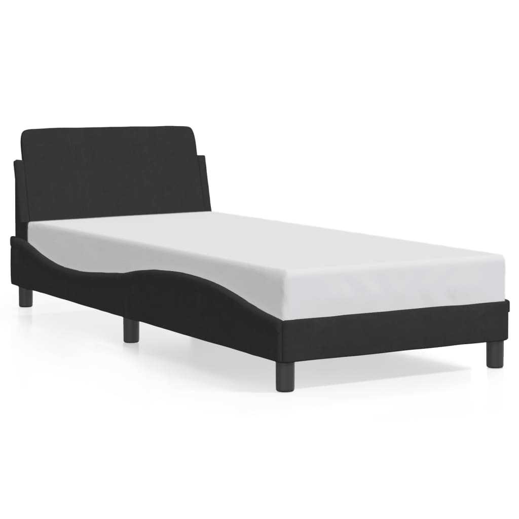 vidaXL Σκελετός Κρεβατιού με Κεφαλάρι Dover 90x200εκ. Βελούδινο