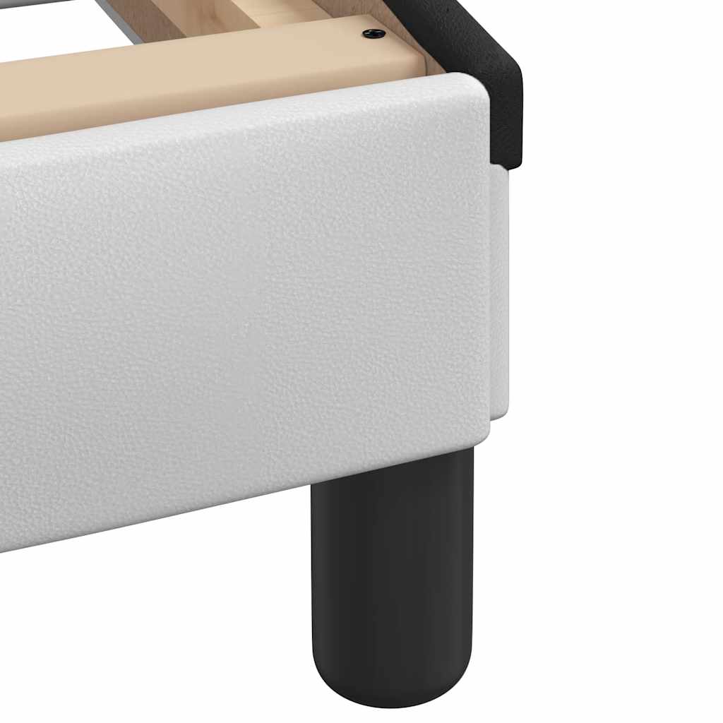 vidaXL Πλαίσιο Κρεβατιού Dover Λευκό/Μαύρο 90x200εκ. Συνθ. Δέρμα