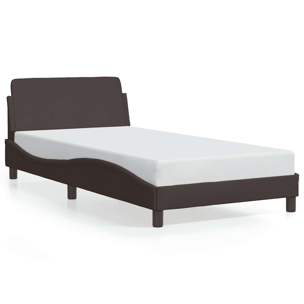 vidaXL Σκελετός Κρεβατιού Dover Σκ. Καφέ 100x200 εκ. Υφασμάτινο