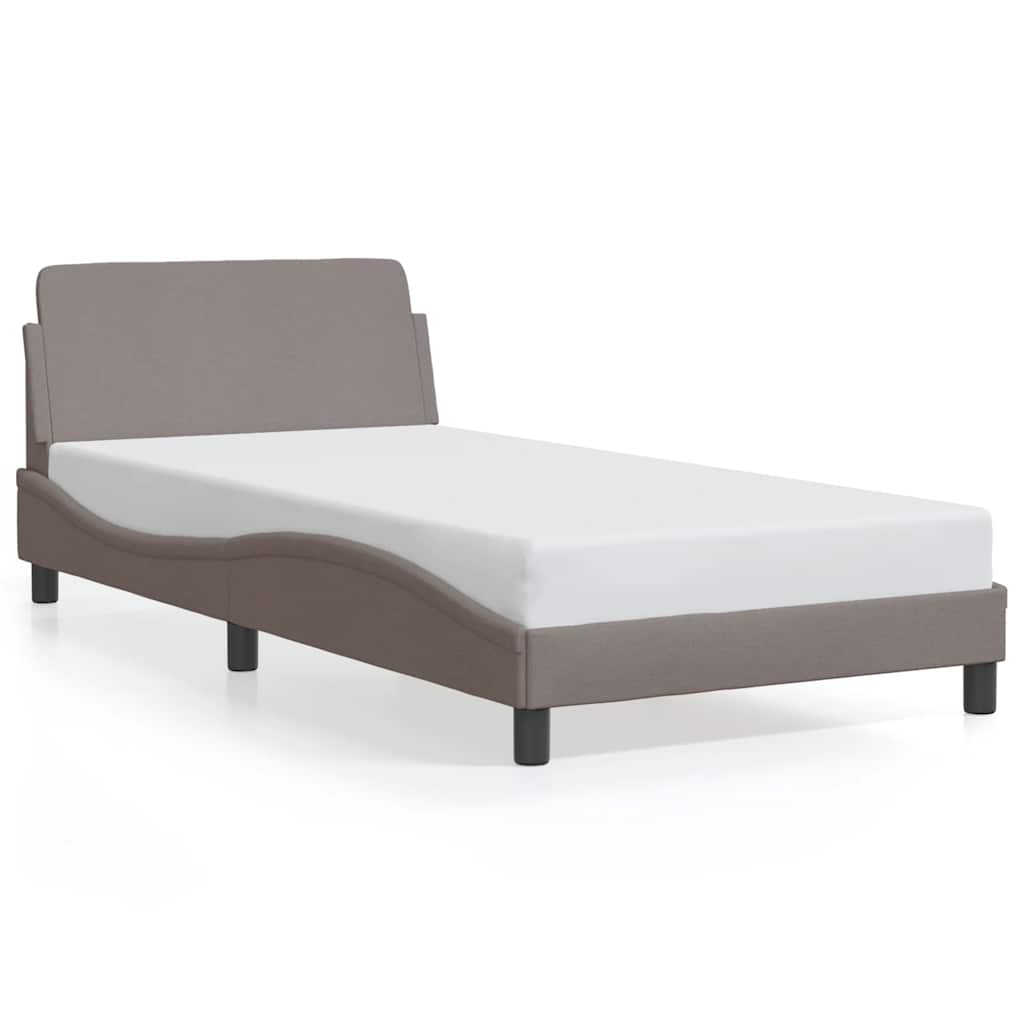 vidaXL Σκελετός Κρεβατιού Dover Taupe 100 x 200 εκ. Υφασμάτινο