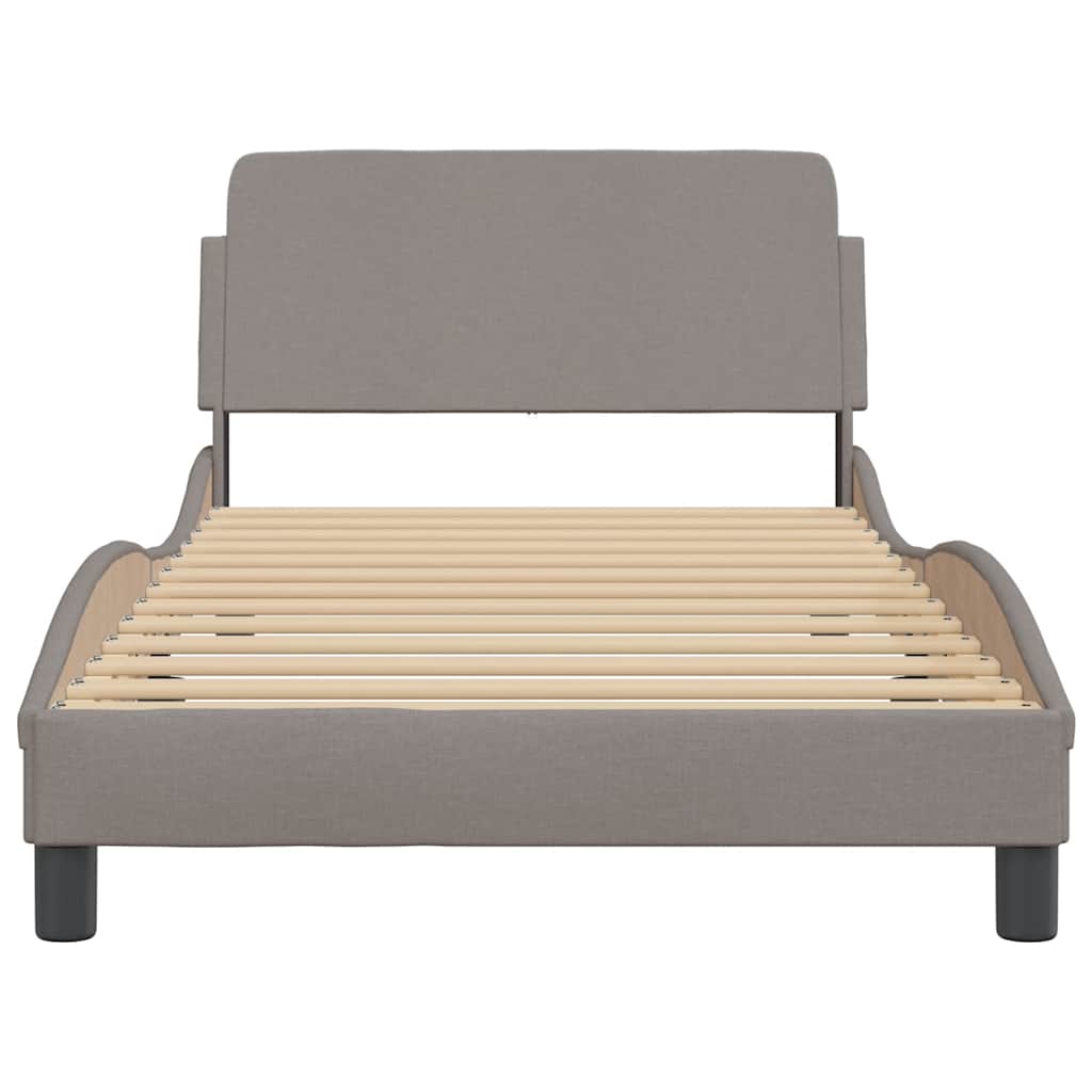 vidaXL Σκελετός Κρεβατιού Dover Taupe 100 x 200 εκ. Υφασμάτινο