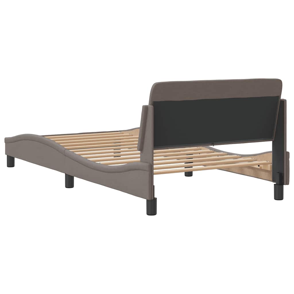 vidaXL Σκελετός Κρεβατιού Dover Taupe 100 x 200 εκ. Υφασμάτινο