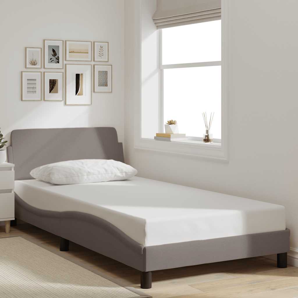 vidaXL Σκελετός Κρεβατιού Dover Taupe 100 x 200 εκ. Υφασμάτινο