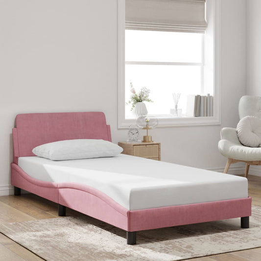 vidaXL Πλαίσιο Κρεβατιού με Κεφαλάρι Dover 100x200εκ. Βελούδινο