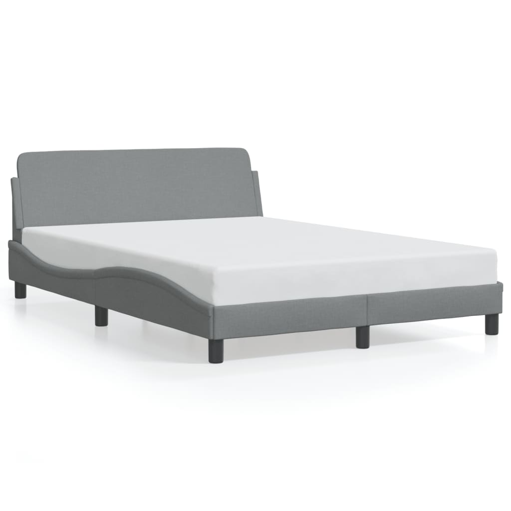 vidaXL Σκελετός Κρεβατιού Dover Αν. Γκρι 120x200 εκ. Υφασμάτινο