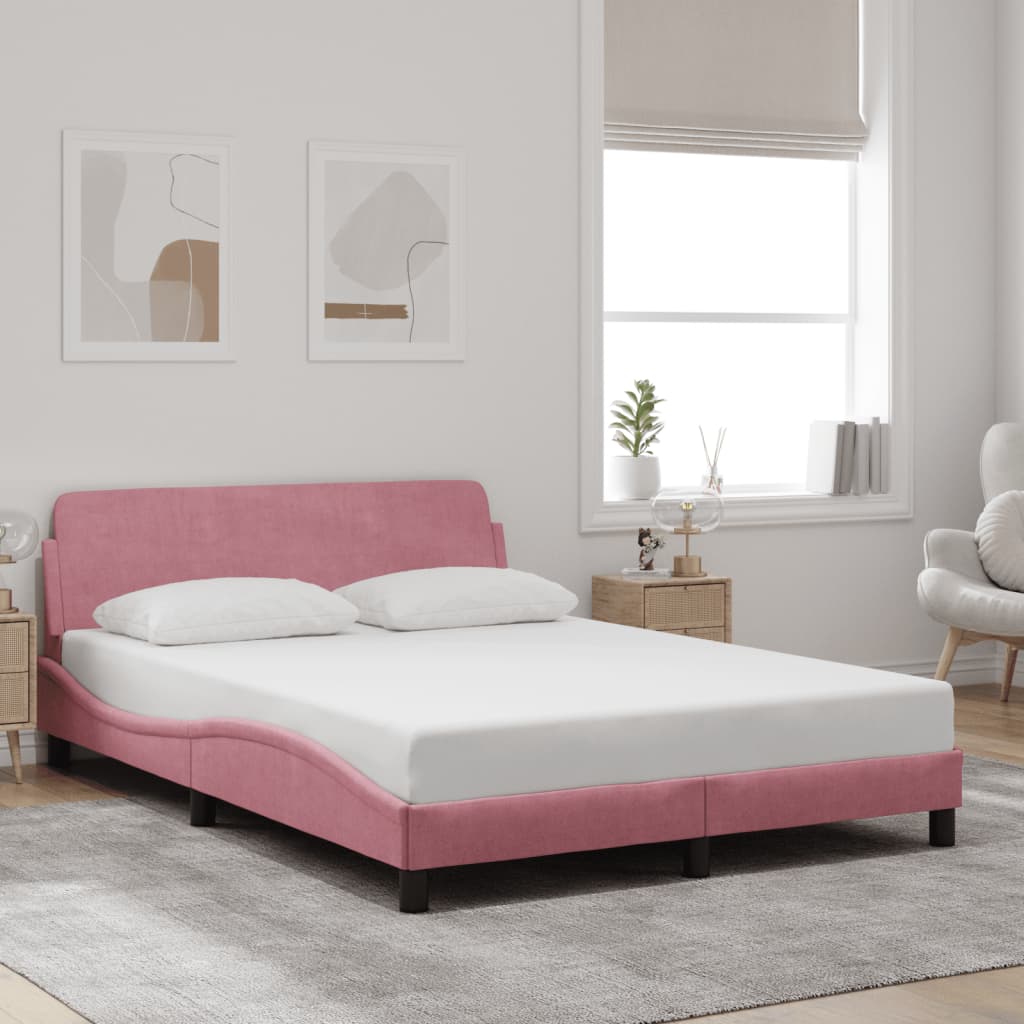 vidaXL Πλαίσιο Κρεβατιού με Κεφαλάρι Dover 120x200εκ. Βελούδινο