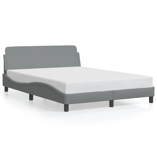 vidaXL Σκελετός Κρεβατιού Dover Αν. Γκρι 140x200 εκ.Υφασμάτινο
