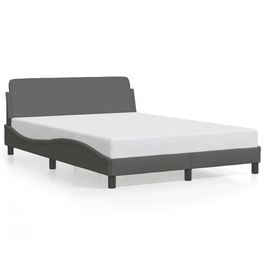 vidaXL Σκελετός Κρεβατιού Dover Γκρι 140x200 εκ.Υφασμάτινο