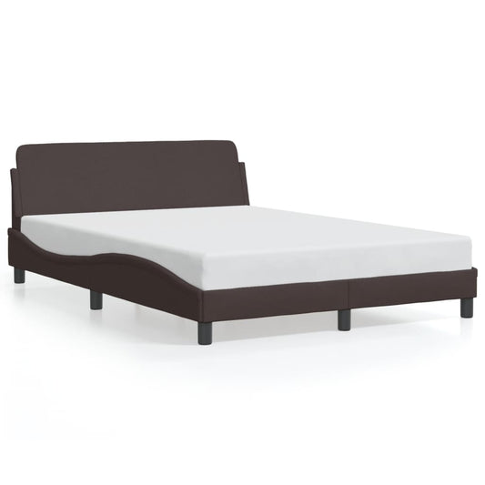 vidaXL Σκελετός Κρεβατιού Dover Καφέ 140x200 εκ.Υφασμάτινο