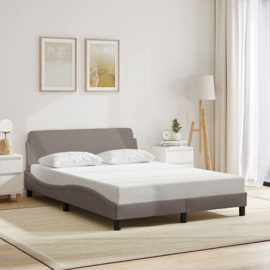 vidaXL Σκελετός Κρεβατιού Dover Taupe 140x200 εκ. Υφασμάτινο