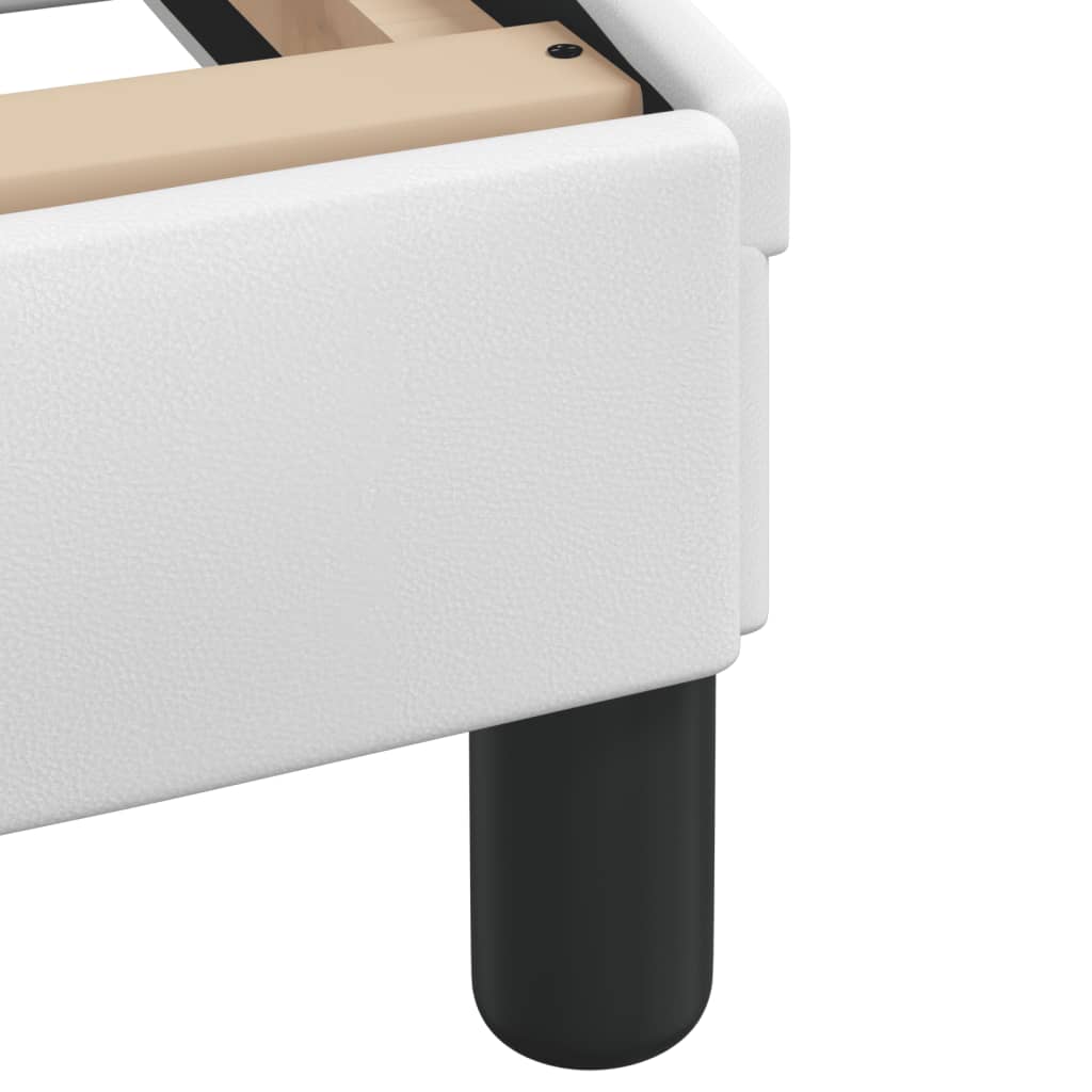 vidaXL Πλαίσιο Κρεβατιού Dover Λευκό 140x200 εκ. Συνθετικό Δέρμα