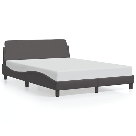 vidaXL Πλαίσιο Κρεβατιού Dover Γκρι 140x200 εκ. Συνθετικό Δέρμα