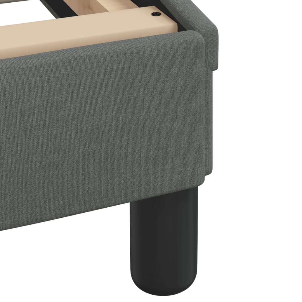 vidaXL Σκελετός Κρεβατιού Dover Σκ. Γκρι 160x200 εκ.Υφασμάτινο