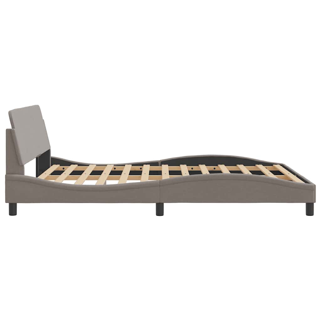 vidaXL Σκελετός Κρεβατιού Dover Taupe 160x200 εκ. Υφασμάτινο
