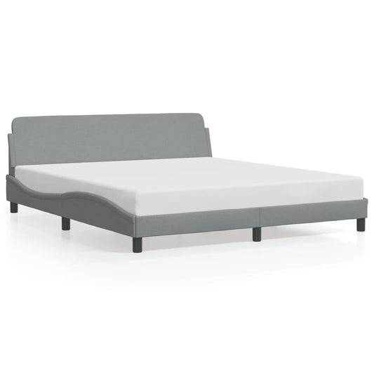 vidaXL Σκελετός Κρεβατιού Dover Αν. Γκρι 180x200 εκ.Υφασμάτινο