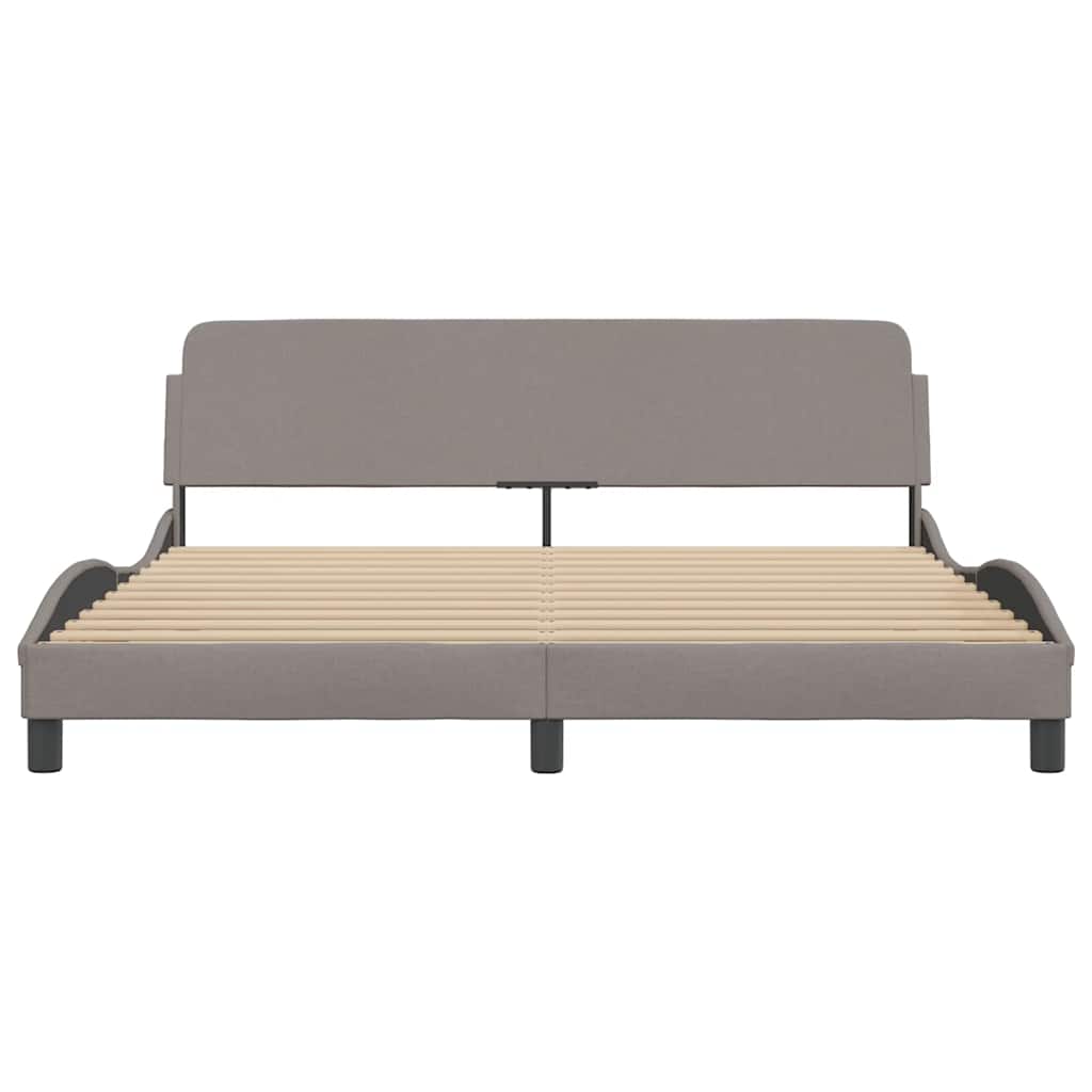vidaXL Σκελετός Κρεβατιού Dover Taupe 180x200 εκ. Υφασμάτινο