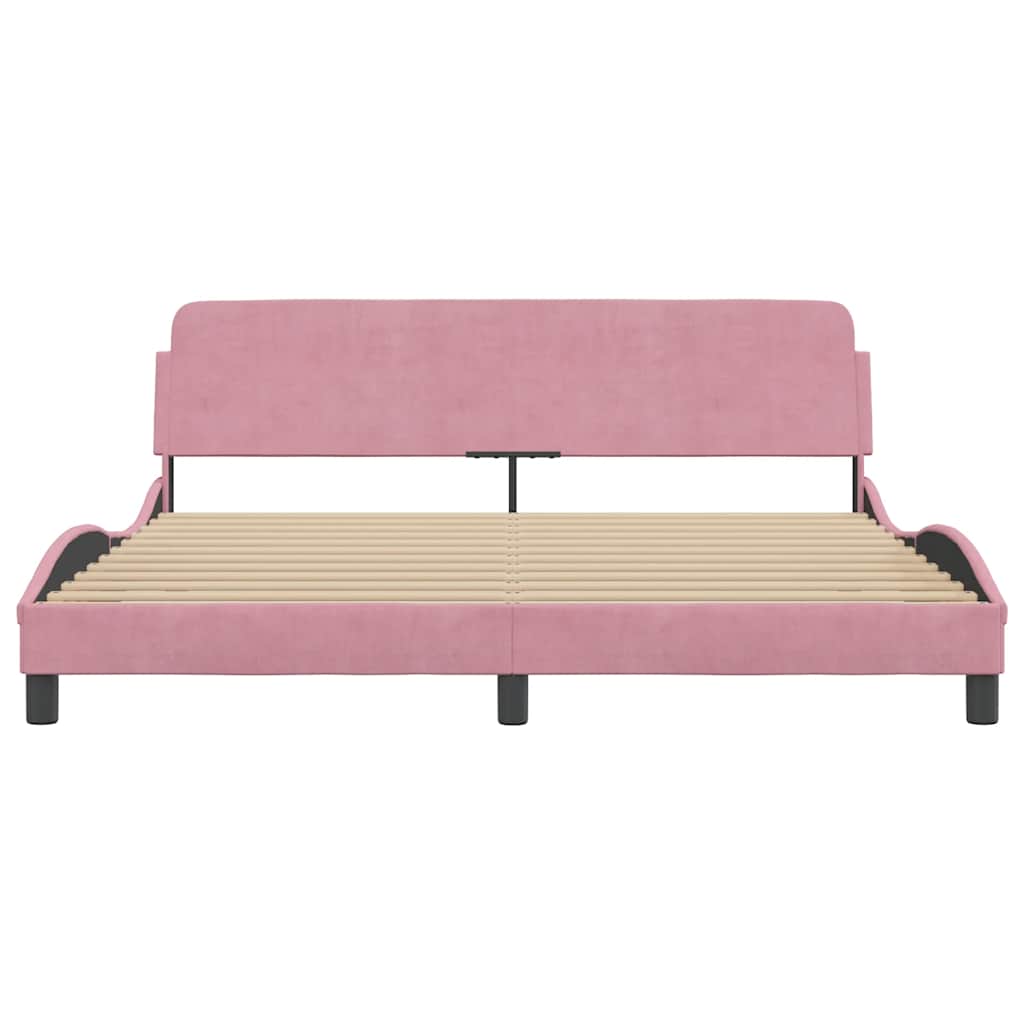 vidaXL Πλαίσιο Κρεβατιού με Κεφαλάρι Dover 180x200εκ. Βελούδινο