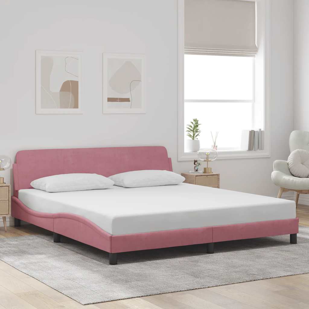 vidaXL Πλαίσιο Κρεβατιού με Κεφαλάρι Dover 180x200εκ. Βελούδινο