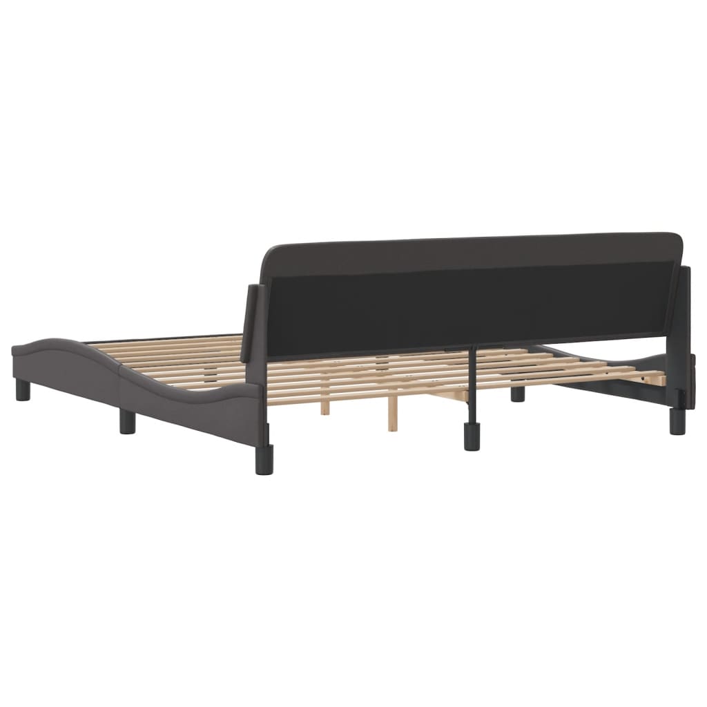 vidaXL Πλαίσιο Κρεβατιού Dover Γκρι 180x200 εκ. Συνθετικό Δέρμα
