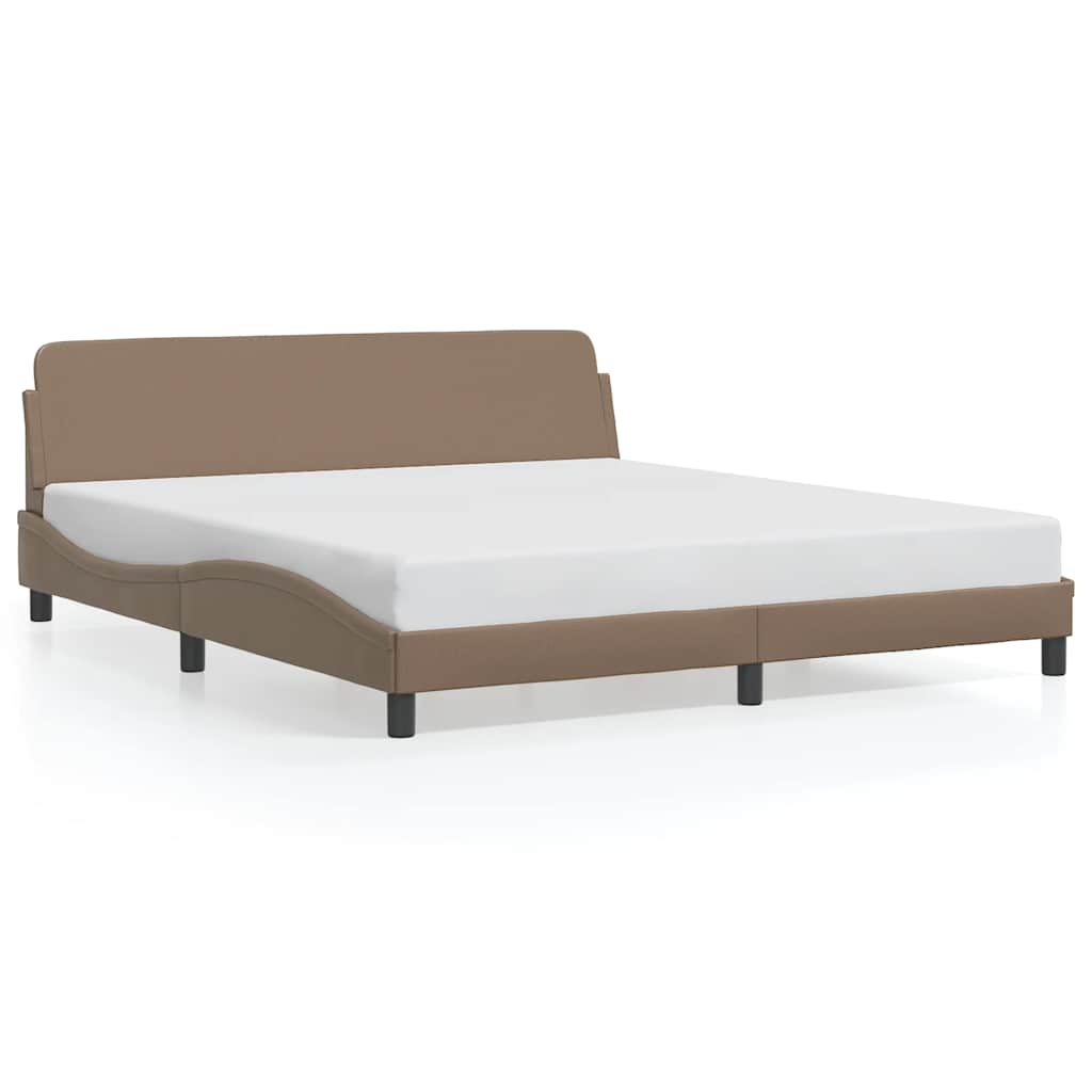 vidaXL Πλαίσιο Κρεβατιού Dover Καπουτσίνο 180x200εκ. Συνθ. Δέρμα