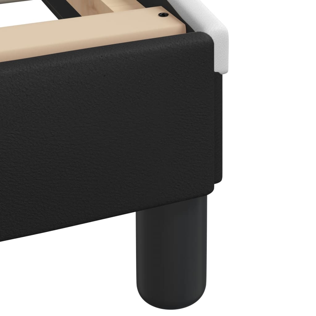 vidaXL Πλαίσιο Κρεβατιού Dover Μαύρο/Λευκό 180x200εκ.Συνθ. Δέρμα