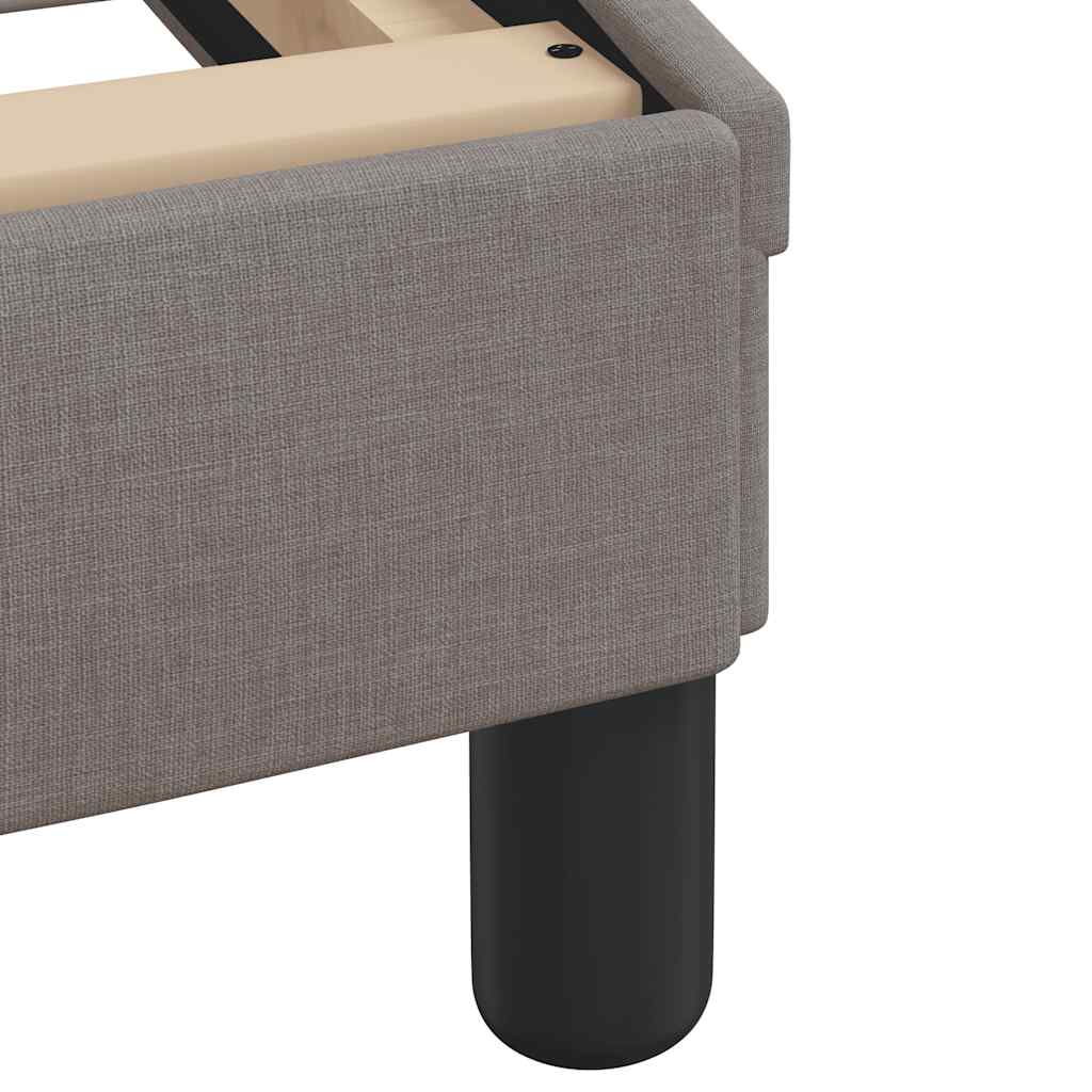 vidaXL Σκελετός Κρεβατιού Dover Taupe 200x200 εκ.Υφασμάτινο