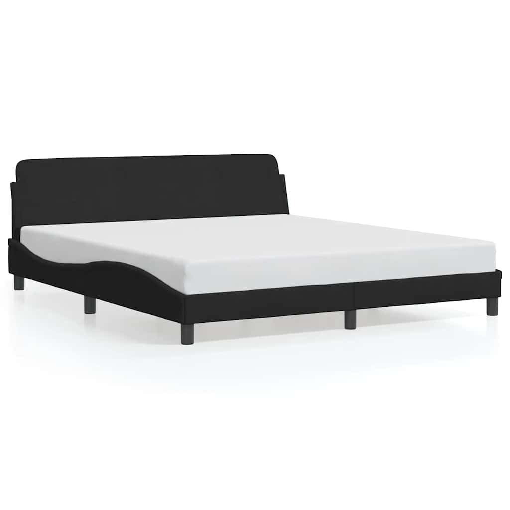 vidaXL Πλαίσιο Κρεβατιού Dover Μαύρο 183x213 εκ Συνθ. Δέρμα