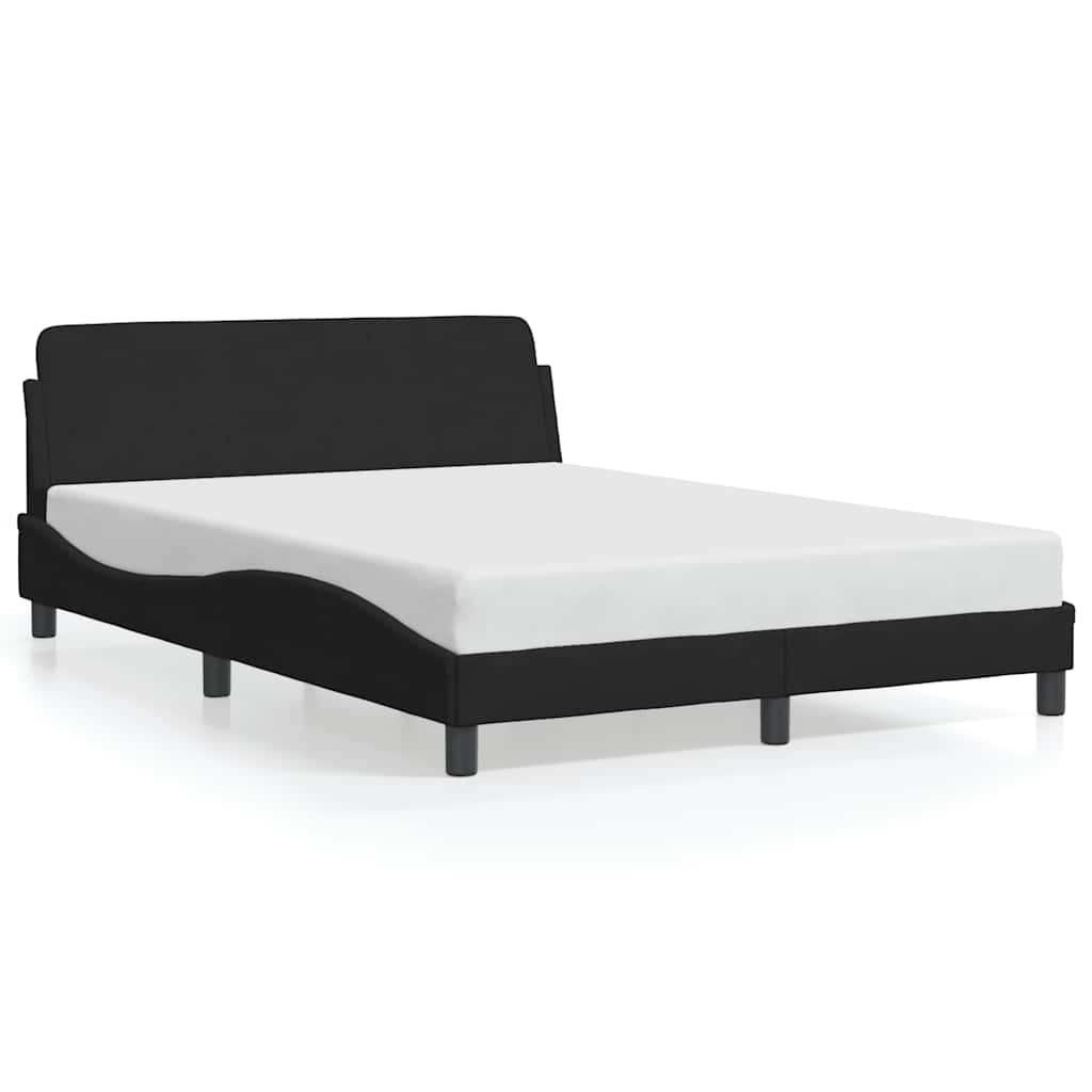 vidaXL Πλαίσιο Κρεβατιού Dover Μαύρο Βελούδινο 135x190 εκ.
