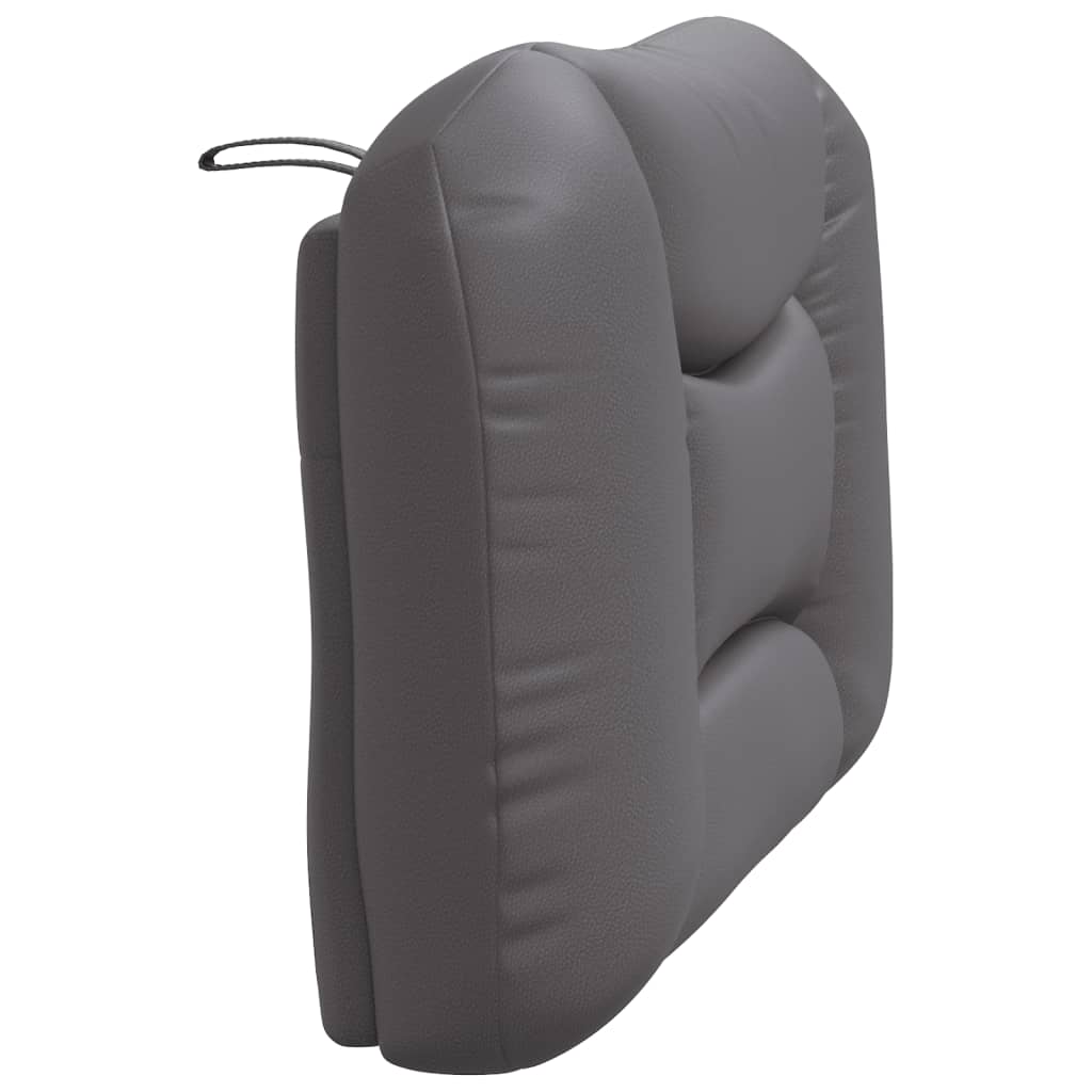 vidaXL Μαξιλάρι για Κεφαλάρι Γκρι 90 εκ. από Συνθετικό Δέρμα