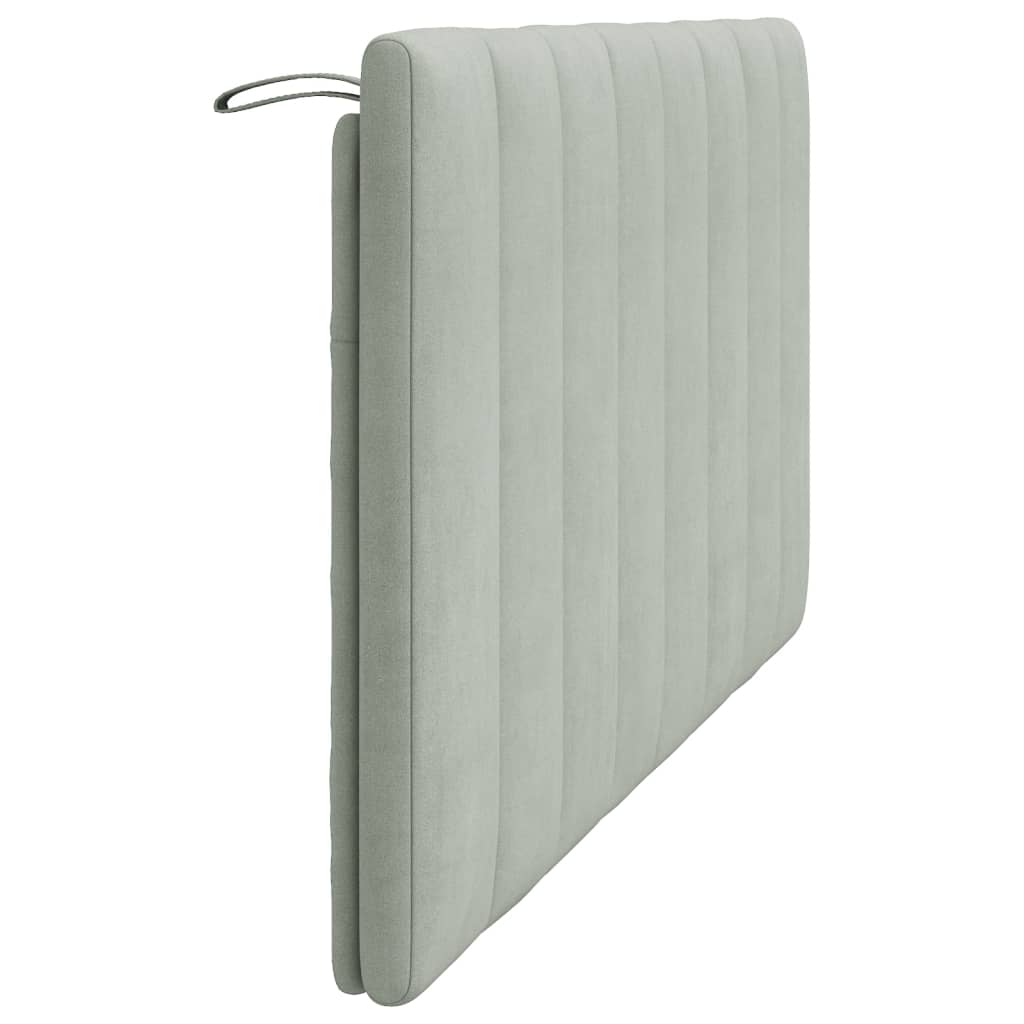 vidaXL Μαξιλάρι για Κεφαλάρι Ανοιχτό Γκρι 160 εκ. Βελούδο