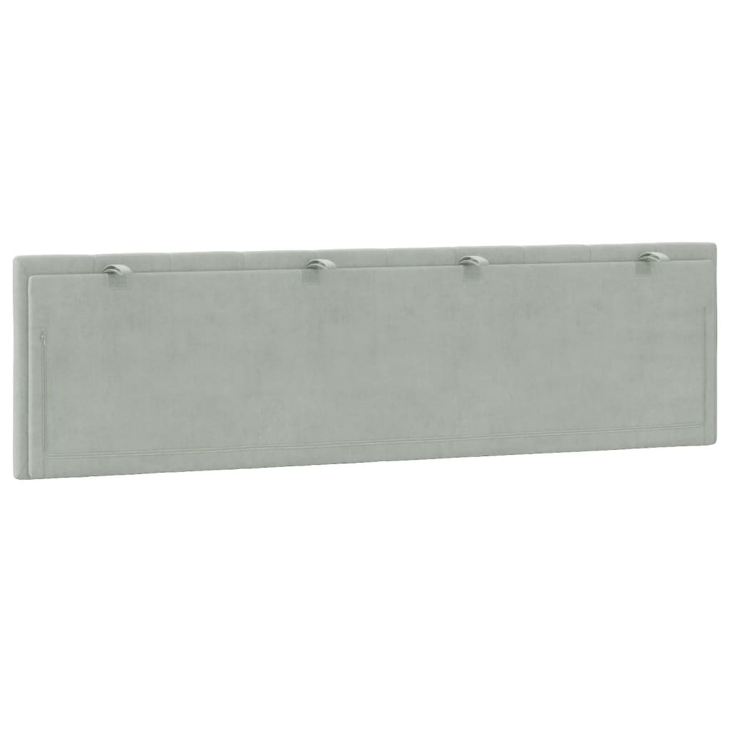 vidaXL Μαξιλάρι για Κεφαλάρι Ανοιχτό Γκρι 180 εκ. Βελούδο