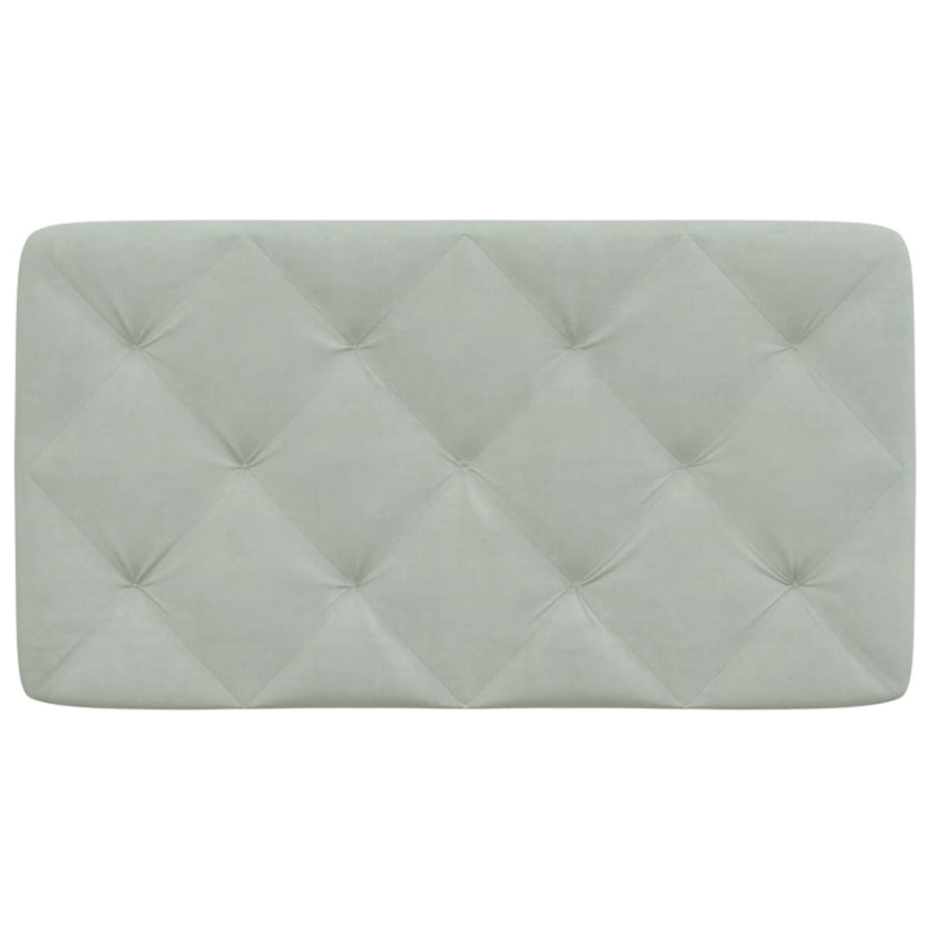 vidaXL Μαξιλάρι για Κεφαλάρι Ανοιχτό Γκρι 90 εκ. Βελούδο