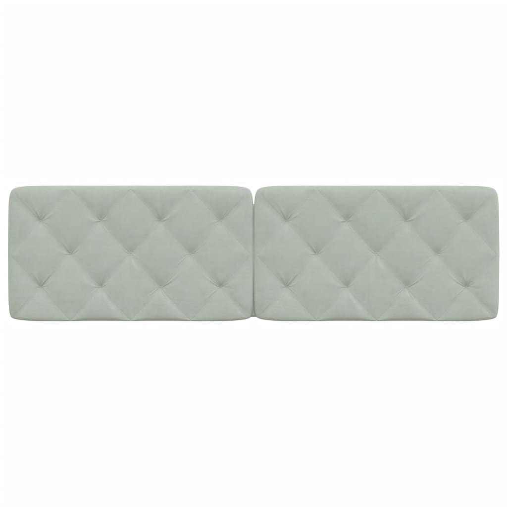 vidaXL Μαξιλάρι για Κεφαλάρι Ανοιχτό Γκρι 183 εκ. Βελούδο